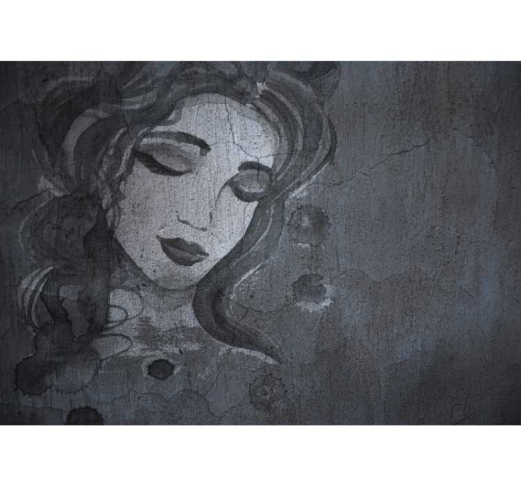 ασπρόμαυρες πινελιές τοιχογραφίες - TenStickers