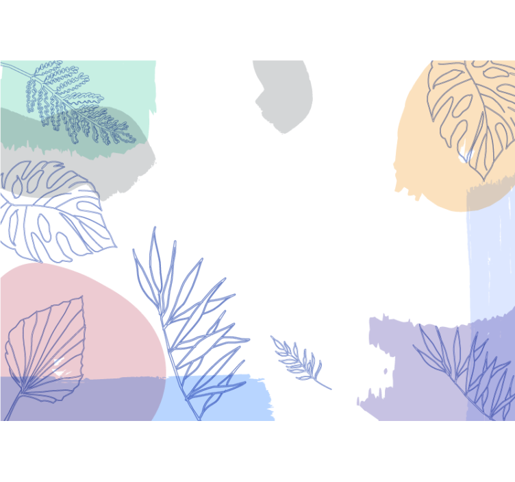 Φωτοταπετσαρία φύσης με γεωμετρικά φύλλα - TenStickers