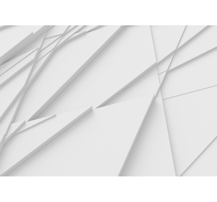 λευκά τρίγωνα μοτίβο 3d τοιχογραφία - TenStickers
