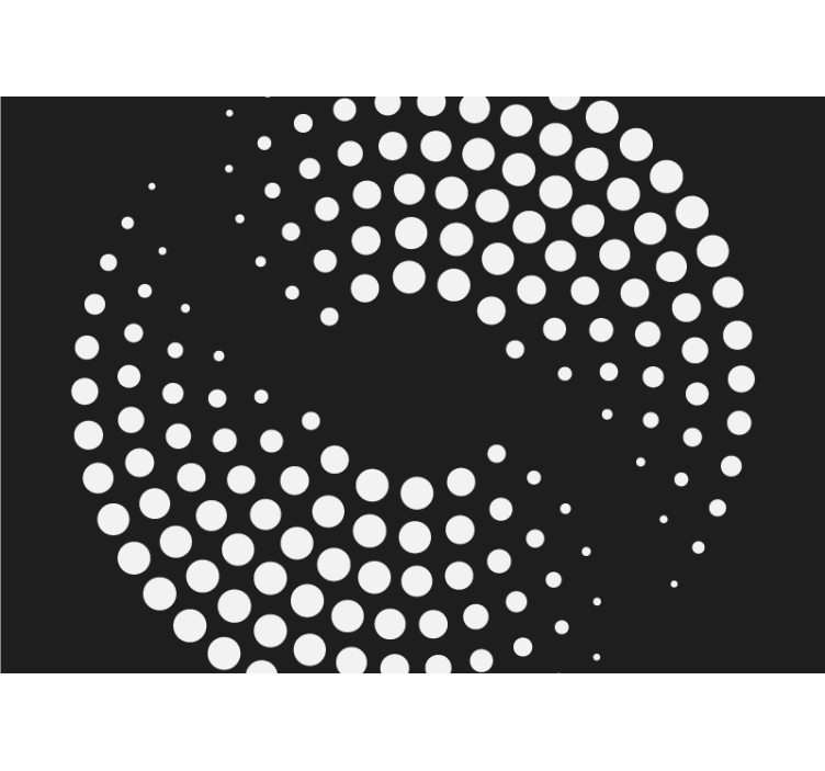 Άλλα ταπετσαρία τοίχου δυναμική σχεδίαση με λευκές κουκκίδες - TenStickers