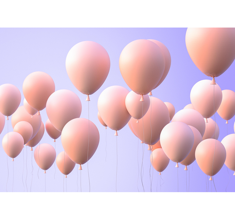 Φωτοταπετσαρία αγάπης Χαρούμενες Στιγμές με Μπαλόνια - TenStickers