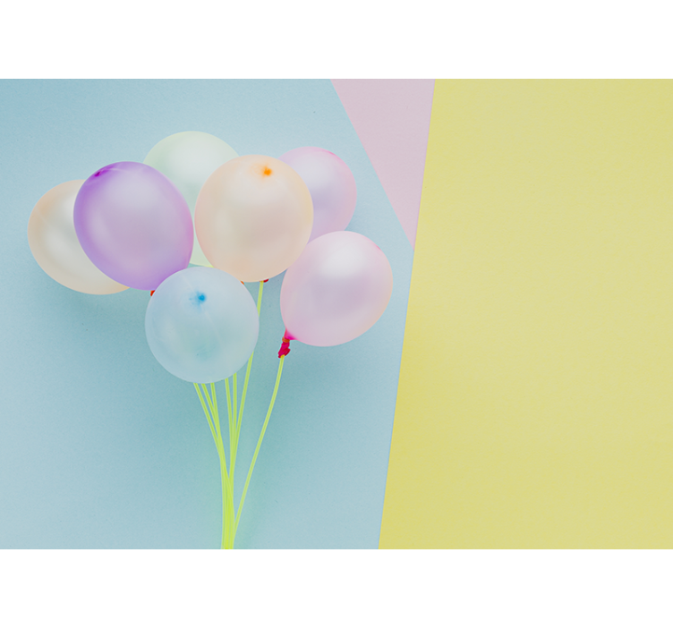 μοντέρνο πλαίσιο με μπαλόνια παιδικές τοιχογραφίες - TenStickers