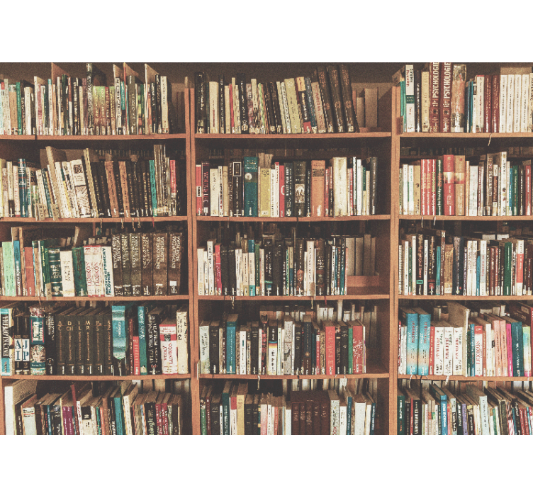 Ταπετσαρία τέχνης με φωτογραφία Βιβλιοθήκη με Λογοτεχνία - TenStickers