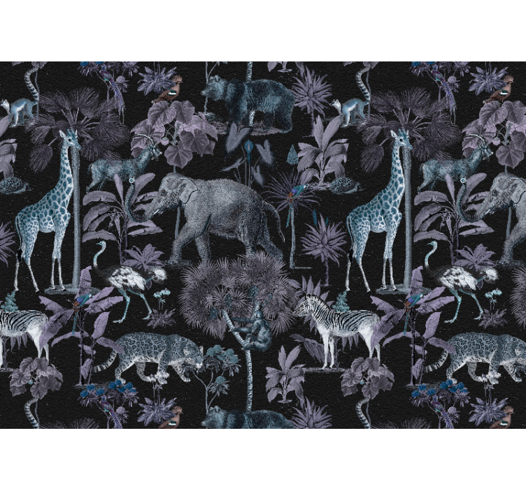 ζούγκλα με φύλλα τοιχογραφία τοίχου - TenStickers