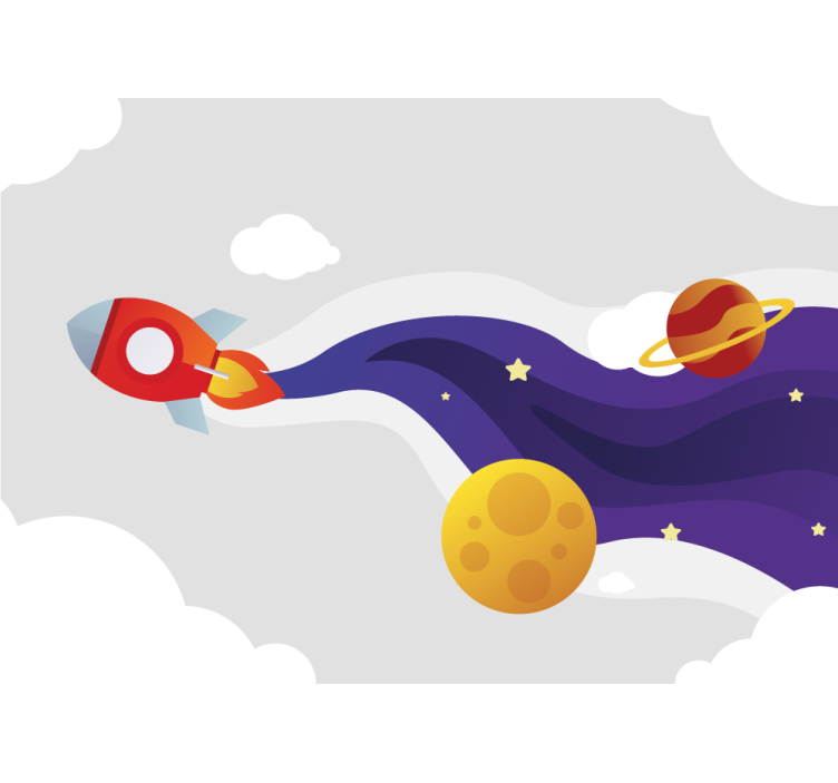 τοιχογραφίες τοίχου κινουμένων σχεδίων εκτόξευσης πυραύλων στο δι - TenStickers