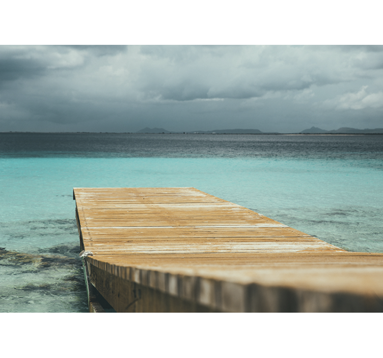 Φωτοταπετσαρία φύσης ήρεμος παραθαλάσσιος προβλήτας - TenStickers