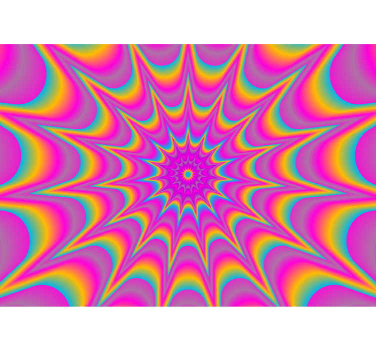 ψυχεδελικές οπτικές ρετρό τοιχογραφίες με αστέρι - TenStickers