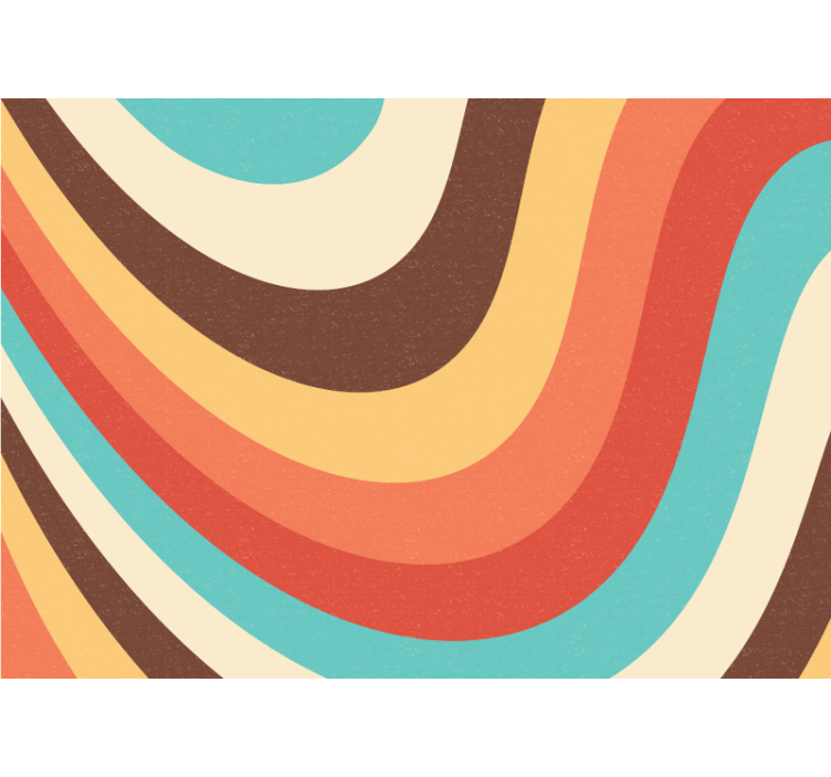 έγχρωμες τοιχογραφίες τοίχου πολύχρωμες vintage γραμμές - TenStickers