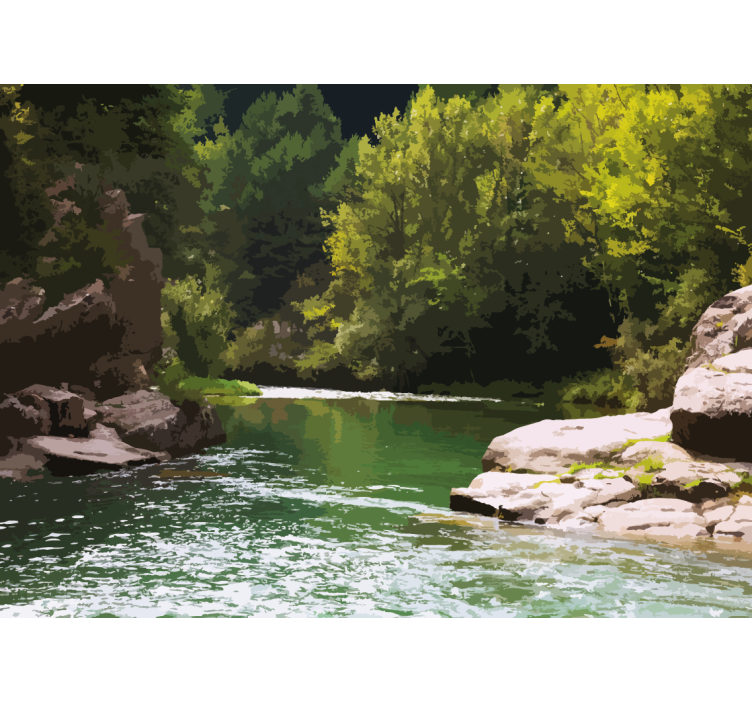 Φωτοταπετσαρία φύσης γαλήνιο υδάτινο τοπίο - TenStickers