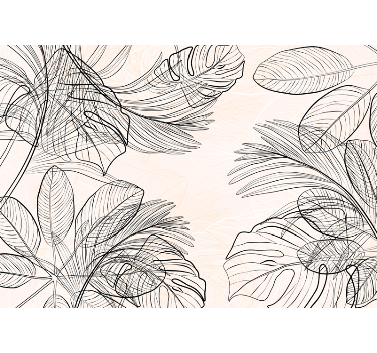 ζεστά χρώματα λεπτά φύλλα διαμορφώνουν τοιχογραφίες μπάνιου - TenStickers