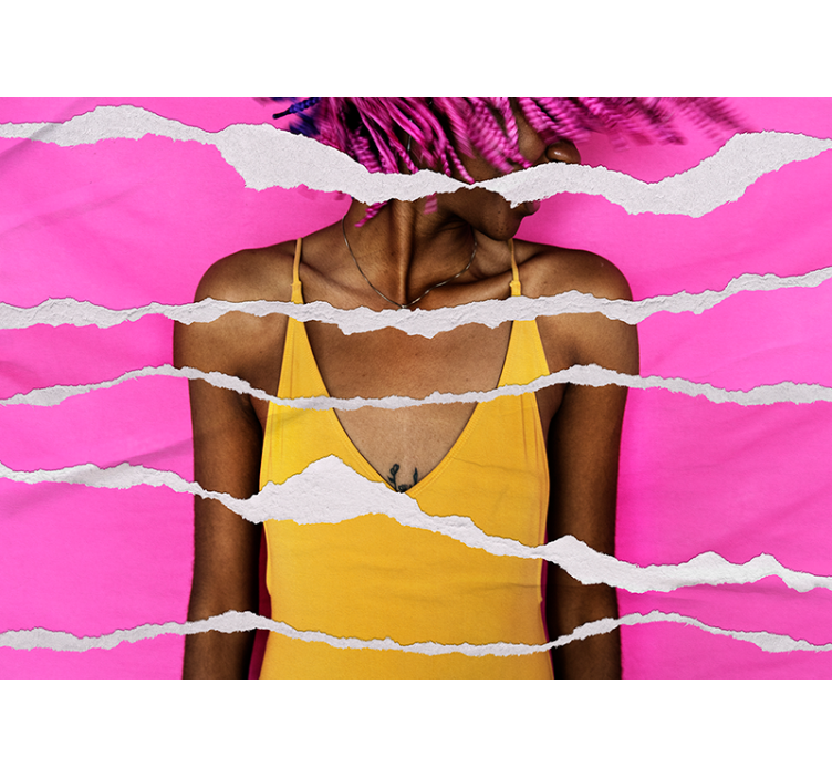 Φωτοταπετσαρία ανθρώπων εφέ σχισμένου χαρτιού - TenStickers