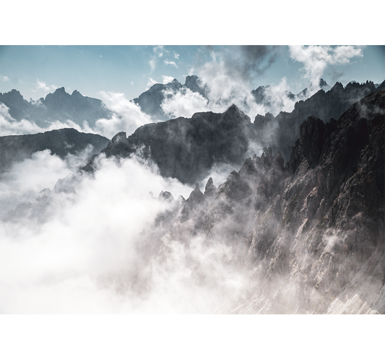 Φωτοταπετσαρία βουνού Σιλουέτα Μεγαλοπρεπούς Κορυφής - TenStickers