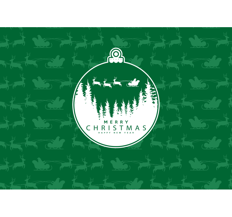 Χριστουγεννιάτικα ταπετσαρία Χαρούμενο Χειμωνιάτικο Τοπίο - TenStickers