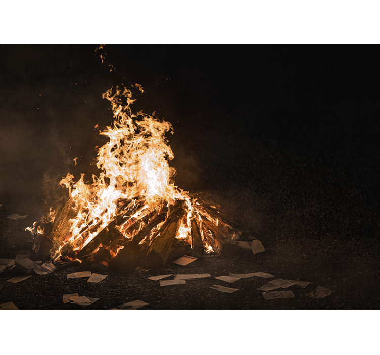 Αφηρημένο ταπετσαρία φωτογραφίας Σκηνή Φλεγόμενης Φωτιάς - TenStickers