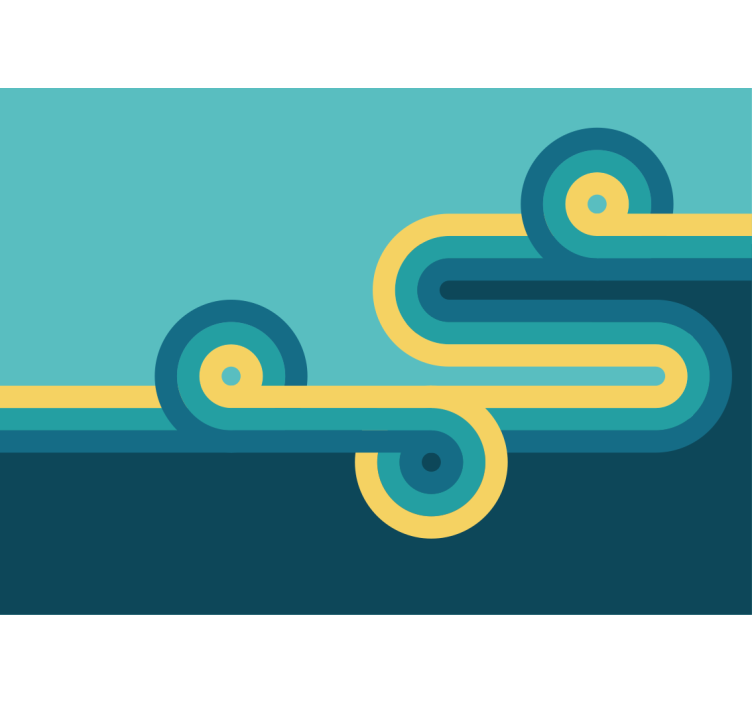 Αφηρημένο ταπετσαρία φωτογραφίας Ρυθμίσεις Καμπύλων Γραμμών - TenStickers