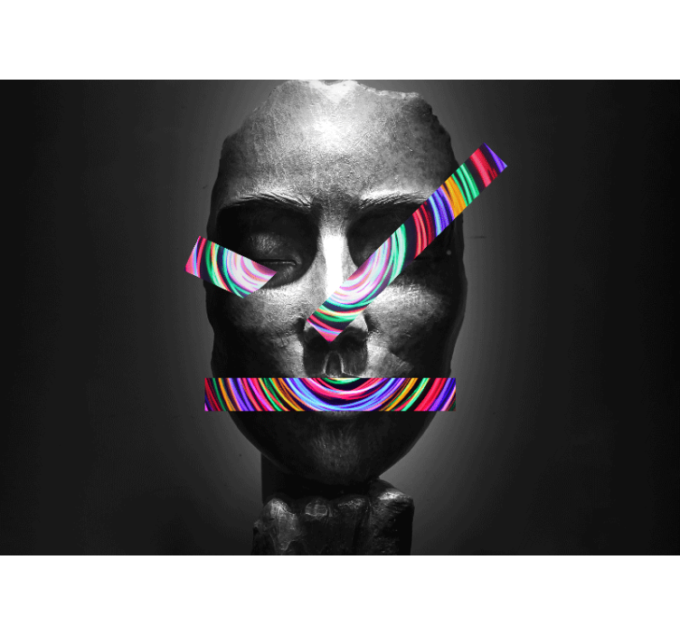 πολύχρωμα τρισδιάστατα σχήματα σε τοιχογραφία φωτογραφιών ατμού - TenStickers