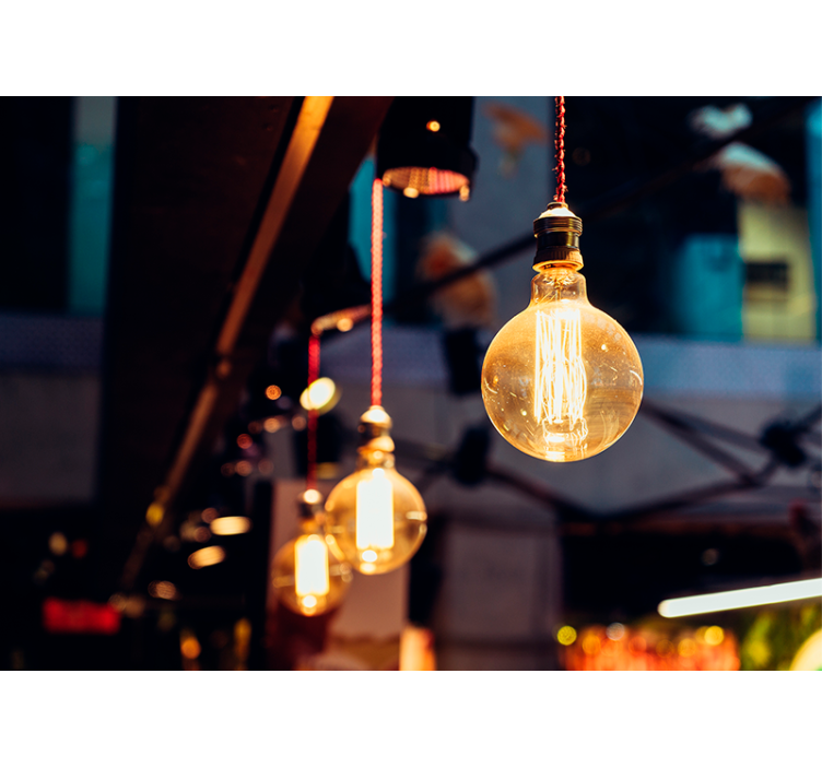 Απετσαρία με διαφορετική υφή και μοτίβο Φωτιστικό vintage - TenStickers