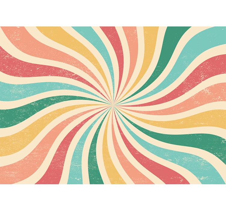 στροβιλίζονται πολύχρωμες γραμμές εφηβικές τοιχογραφίες τοίχου - TenStickers