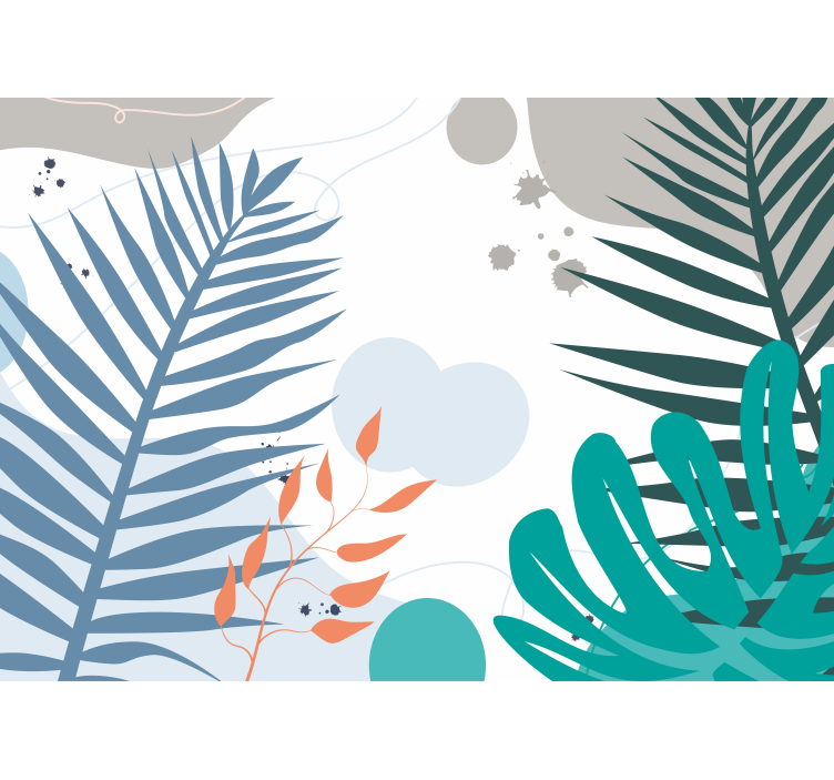 Φωτοταπετσαρία φύσης με Στυλιζαρισμένα Φύλλα - TenStickers