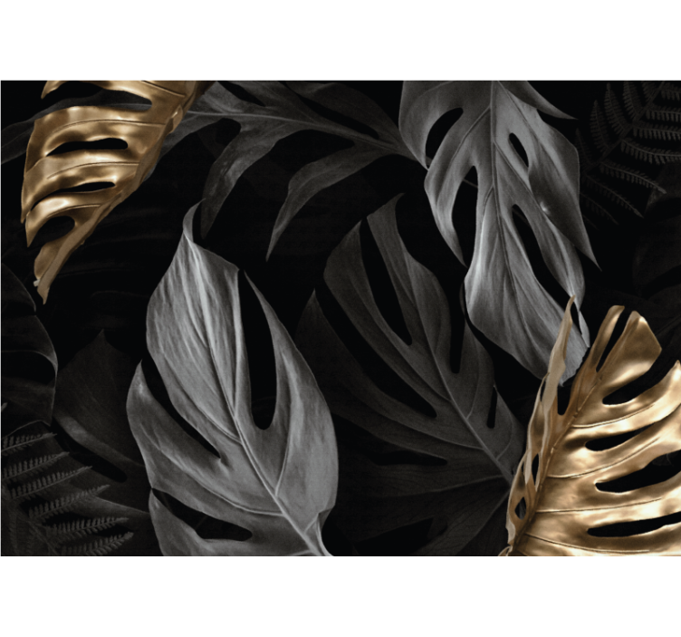 Φωτοταπετσαρία φύσης με τροπικά φύλλα - TenStickers