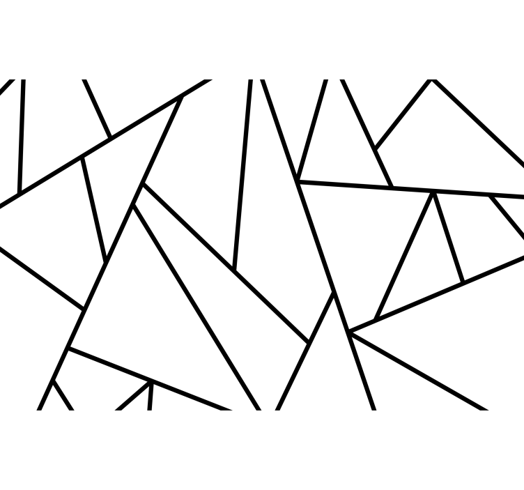 μαύρες γεωμετρικές γραμμές τοιχογραφία τοίχου σαλονιού - TenStickers