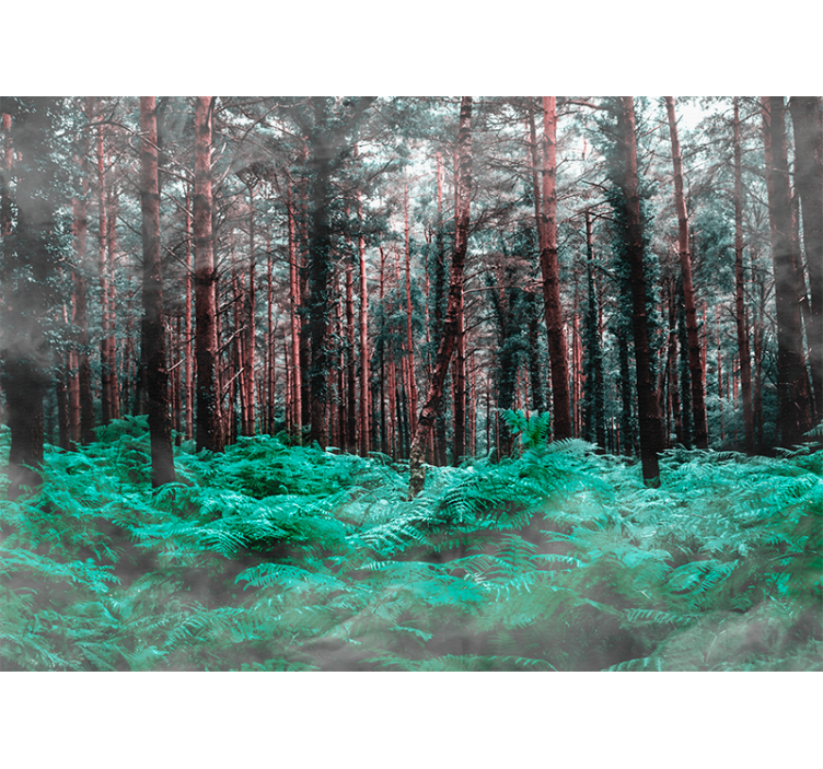 Φωτοταπετσαρία φύσης Πλούσια Πράσινη Άγρια Φύση - TenStickers