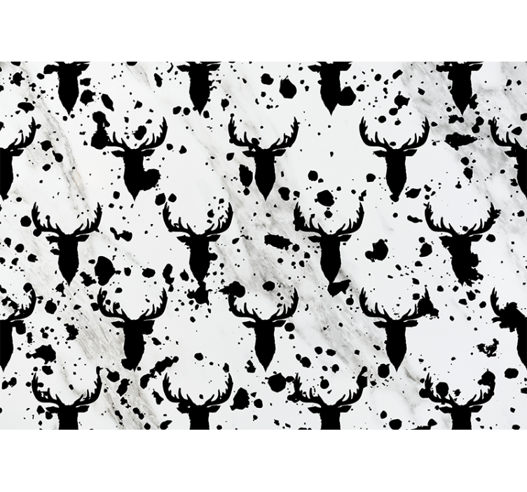 Ζωικά τοιχογραφίες Σχέδιο Σιλουέτας Ελαφιού - TenStickers