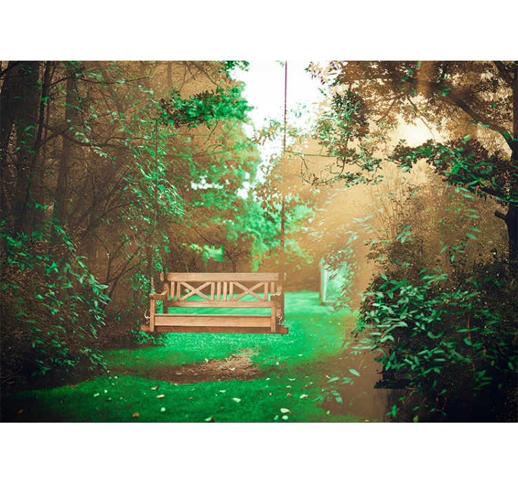 Φωτοταπετσαρία φύσης ήρεμος κήπος απόδρασης - TenStickers