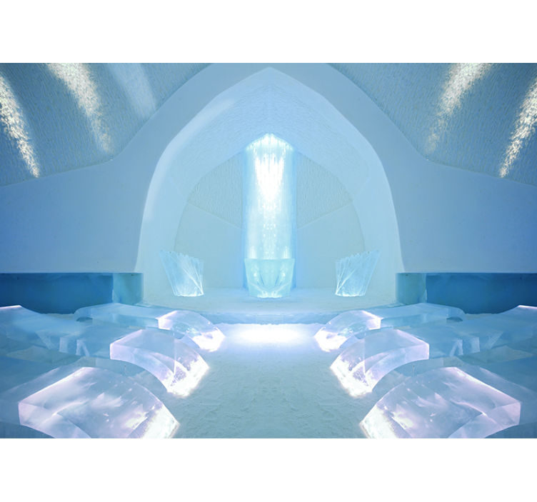 τρισδιάστατη τοιχογραφία με υφή iglo τούνελ - TenStickers