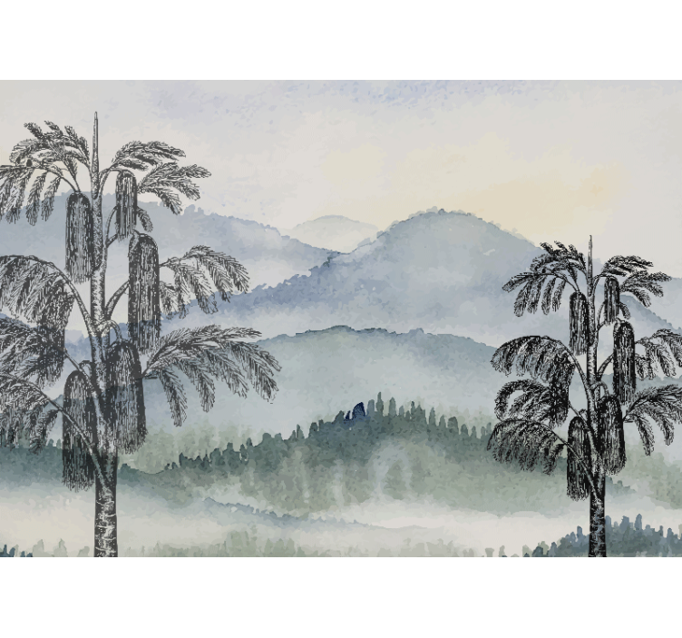 Φωτοταπετσαρία φύσης Τοπίο Βουνού - TenStickers