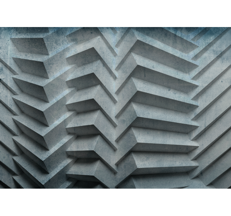 γεωμετρικές φόρμες με βάθη τρισδιάστατη τοιχογραφία - TenStickers