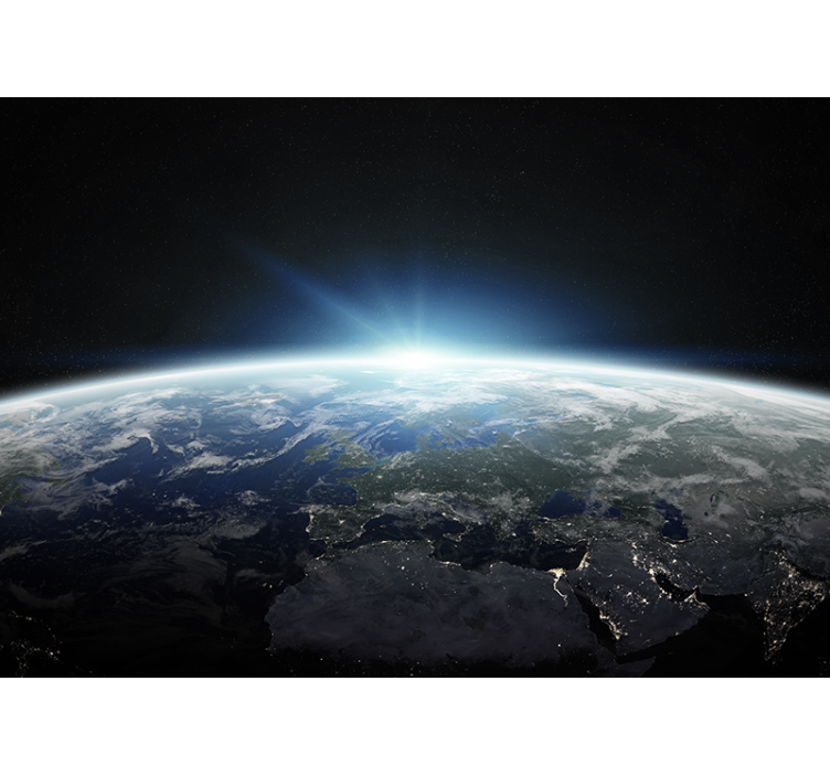 Φωτοταπετσαρία διαστήματος προοπτική της γης - TenStickers