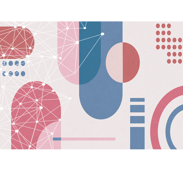 Αφηρημένο ταπετσαρία φωτογραφίας Γεωμετρικό Δίκτυο Σχημάτων - TenStickers