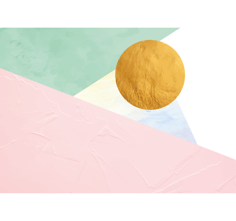 παστέλ γεωμετρικά τρίγωνα αφηρημένες τοιχογραφίες - TenStickers