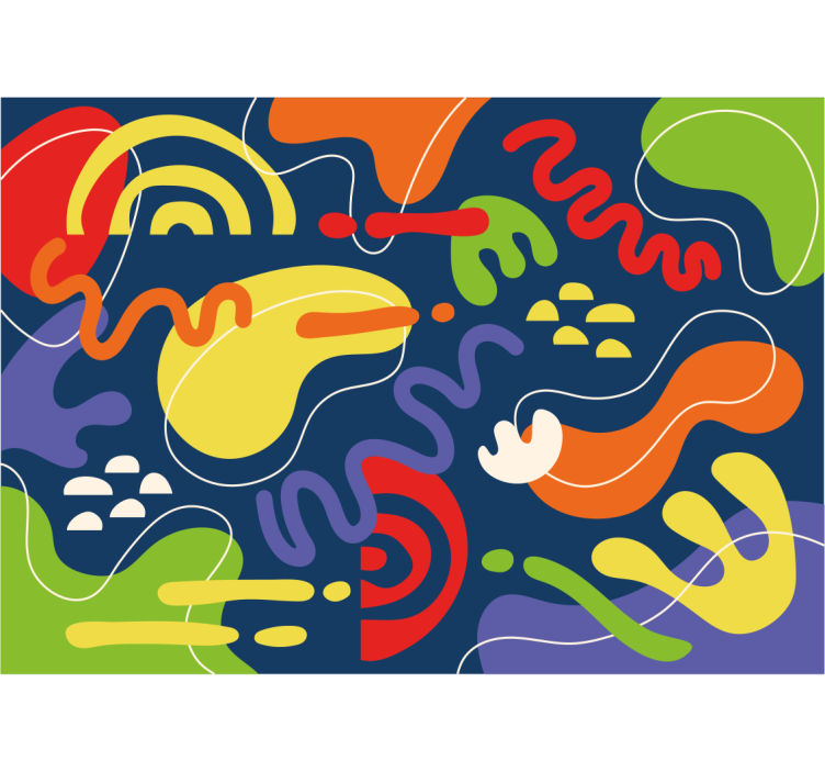 Αφηρημένο ταπετσαρία φωτογραφίας Δυναμικά Χρώματα Κυμάτων - TenStickers