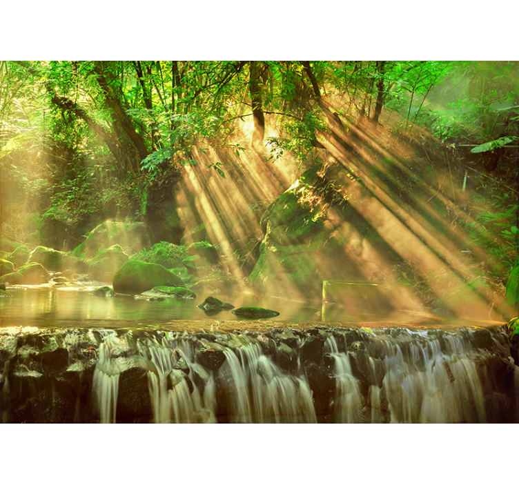 Φωτοταπετσαρία φύσης Ρέουσα Πράσινη Βλάστηση - TenStickers