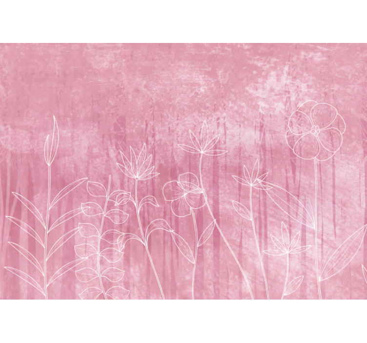 Φωτοταπετσαρία με λουλούδια Λεπτό Λουλουδάτο Σχέδιο - TenStickers