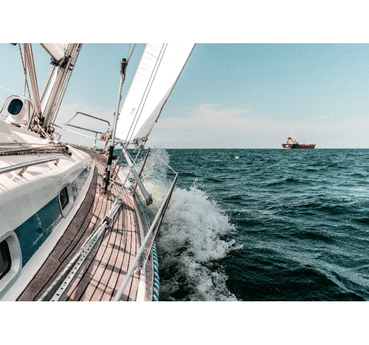 τρισδιάστατη τοιχογραφία σε εφέ sea jacht - TenStickers