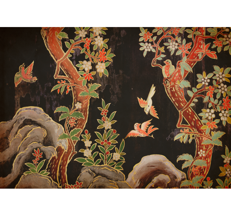 όμορφα πουλιά σε κλαδιά τοίχου - TenStickers