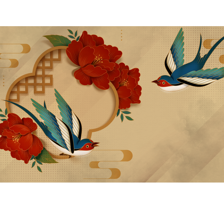 Φωτοταπετσαρία με λουλούδια Σπιθίσματα και Λουλούδια - TenStickers