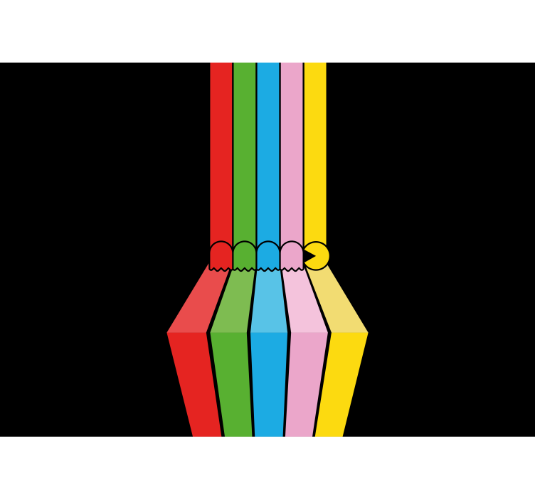 Φωτοταπετσαρία αστικής τέχνης με πολύχρωμες γραμμές μολυβιού - TenStickers