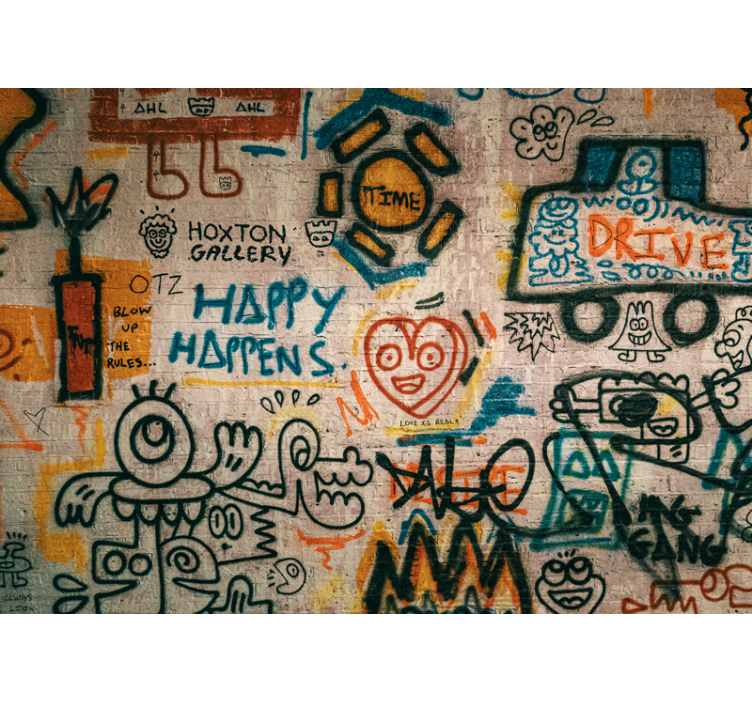 μείγμα σχεδίων γκράφιτι τοιχογραφία αστικής τέχνης - TenStickers