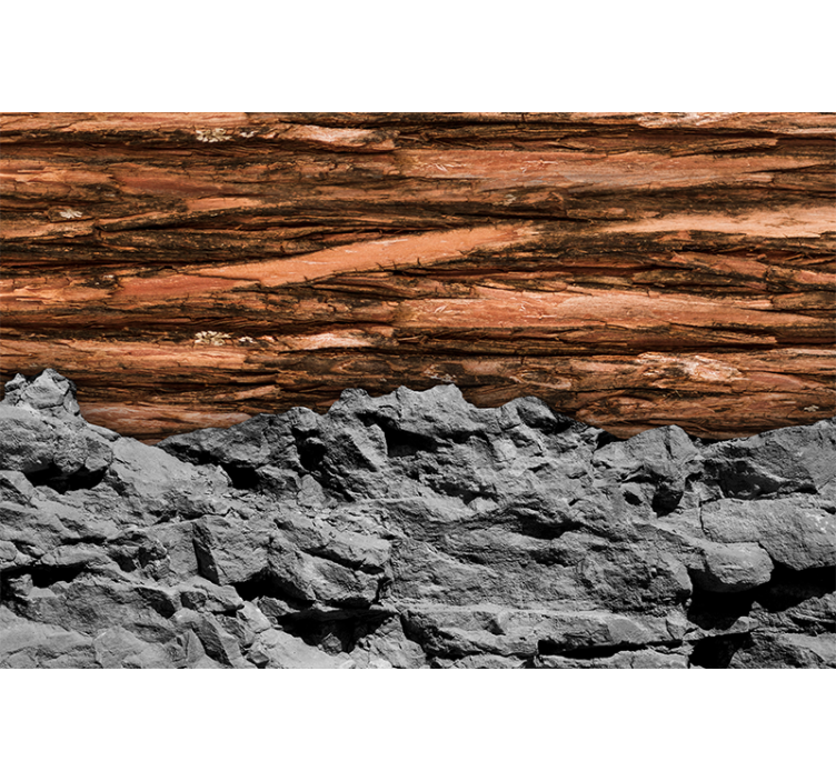 τοιχογραφίες σαλόνι Τοιχογραφία τοίχου στρώματα με γήινη υφή - TenStickers