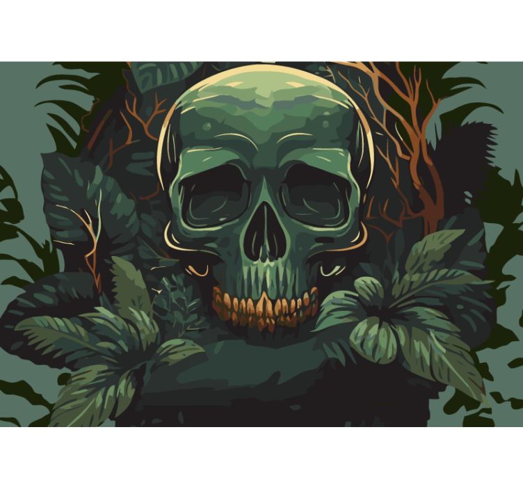 θάνατοι τοιχογραφία κεφαλής κρανίου - TenStickers