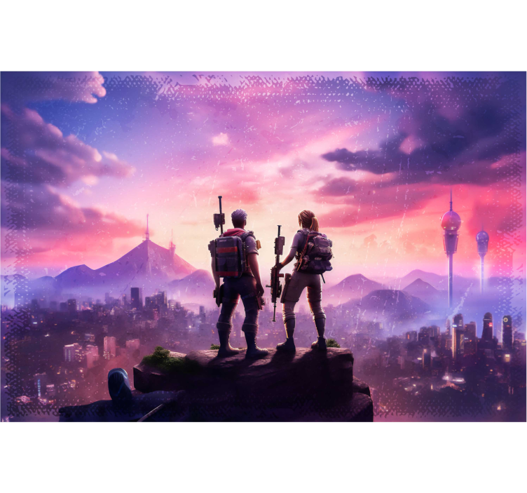 κρεβατοκάμαρα εφήβων Τοιχογραφία τοίχου Τα Χαρακτήρες στο Περιπέτ - TenStickers