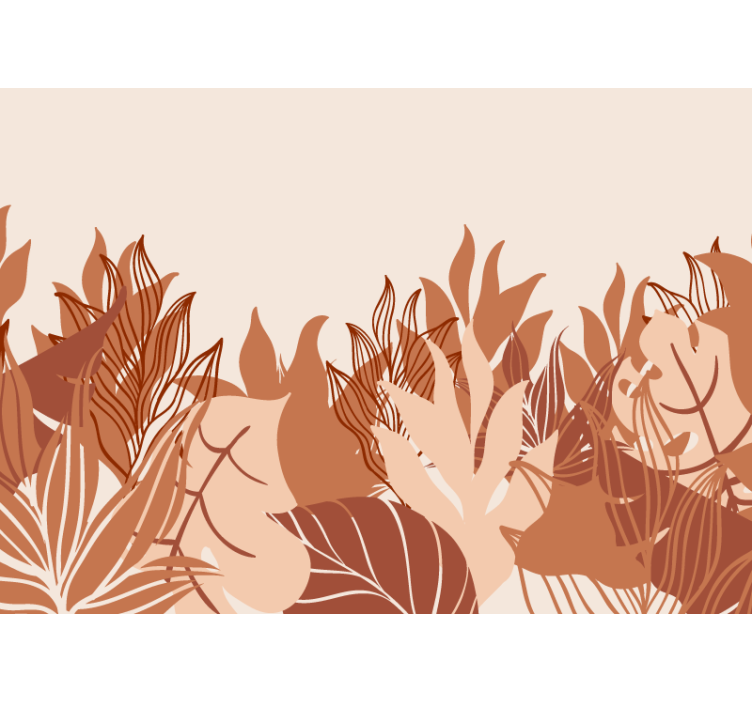 ταπετσαρία τοιχου Τερακότα τροπικό τοπίο - TenStickers