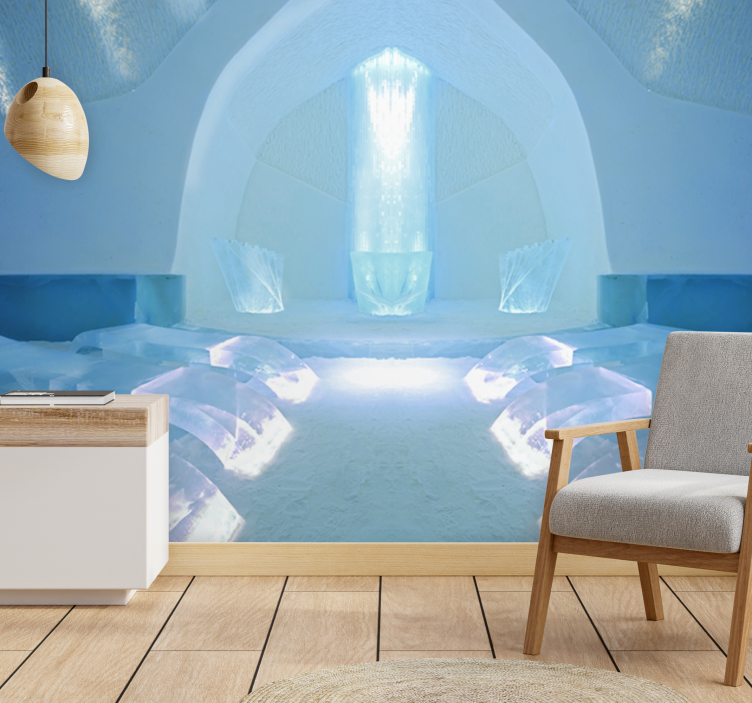 τρισδιάστατη τοιχογραφία με υφή iglo τούνελ - TenStickers