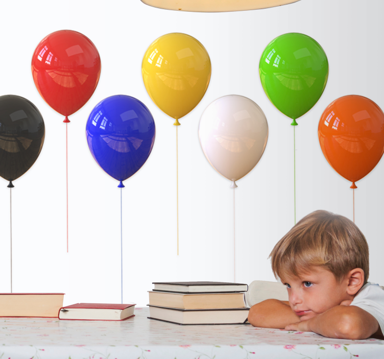 Τρισδιάστατες ρεαλιστικές παιδικές τοιχογραφίες με μπαλόνι - TenStickers