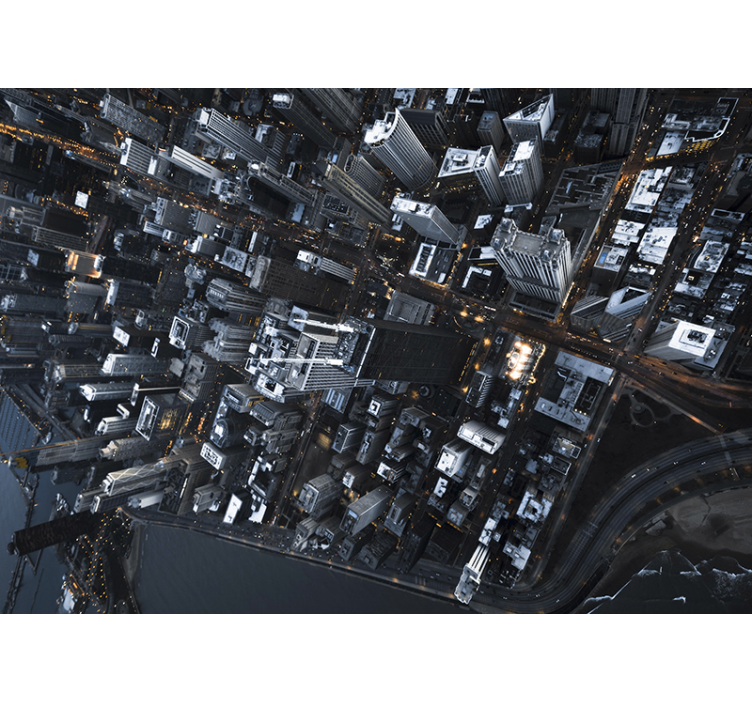 Φωτοταπετσαρία αστικού και αγροτικού τοπίου Θέαση Πόλης - TenStickers