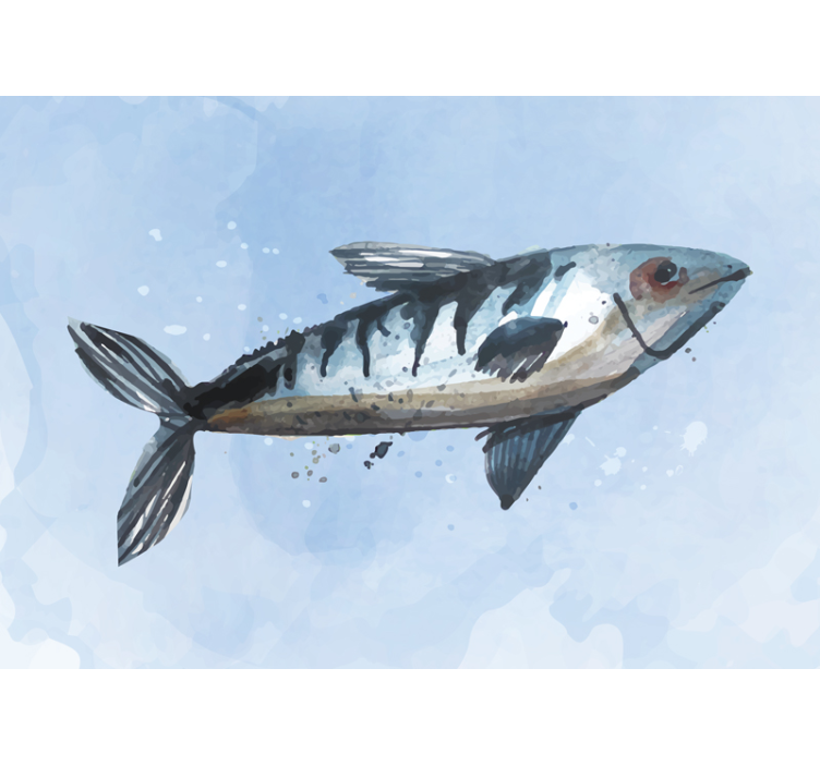 αφηρημένη τοιχογραφία θαλασσινών τροφίμων - TenStickers